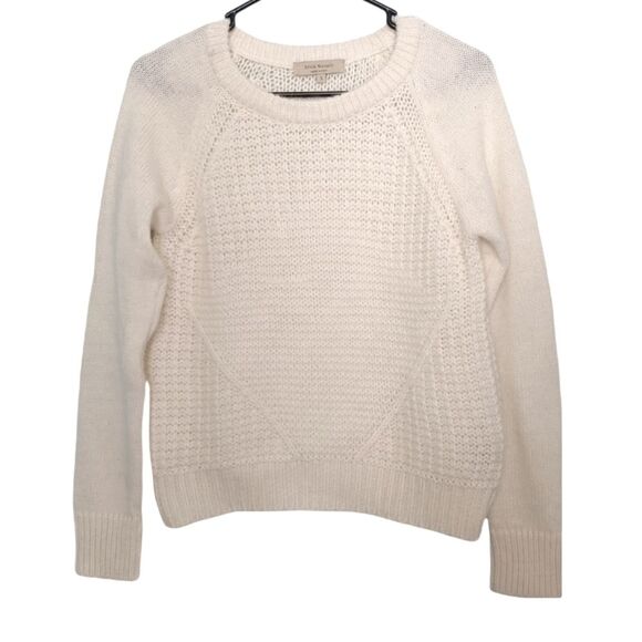 Silvia Novelli Cream Chunky Knit Alpaca Wool Blend Sweater Size Small - Picture 1 of 5